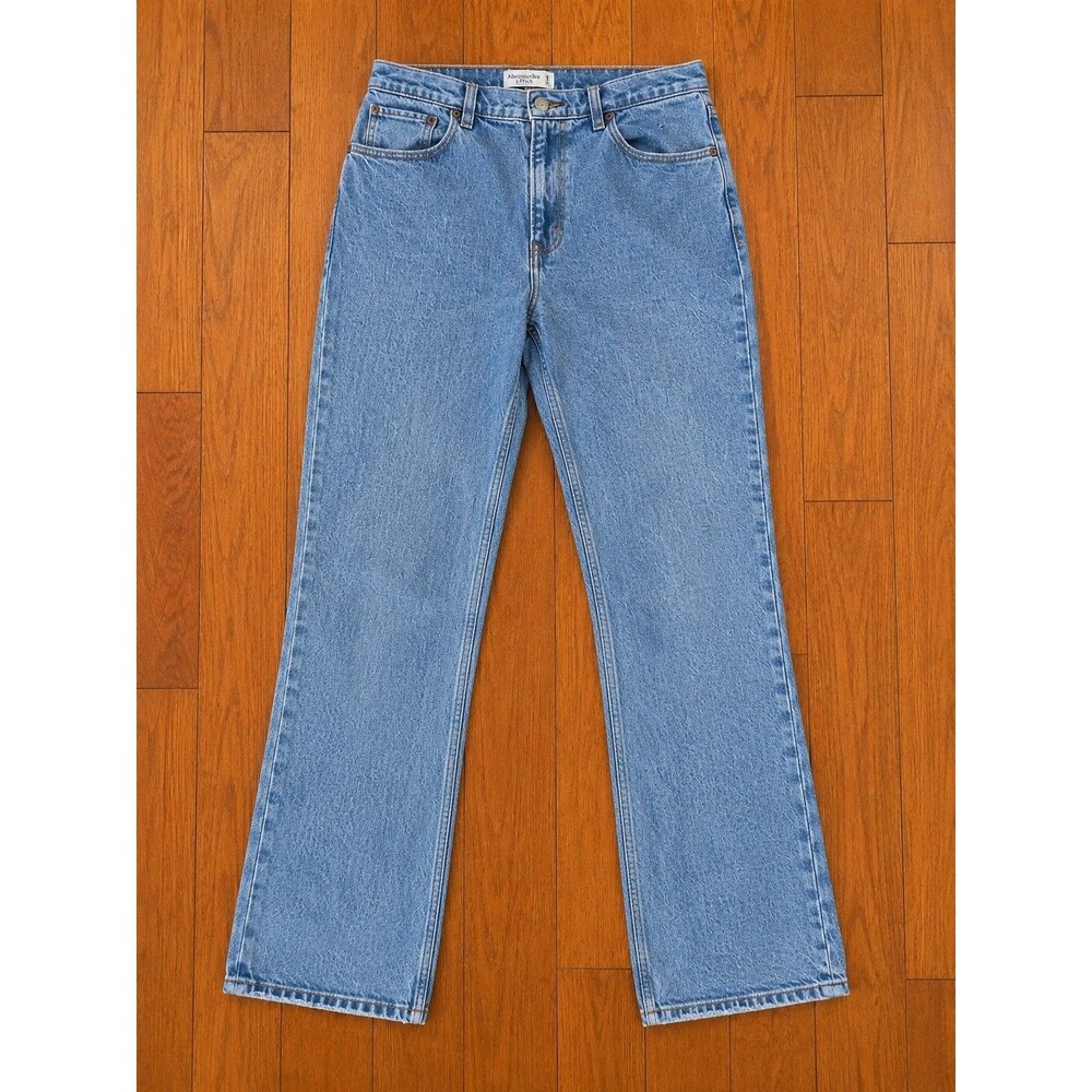 Abercrombie & Fitch Jeans Womens 26/2R Light Wash Straight Leg Denim Low Rise